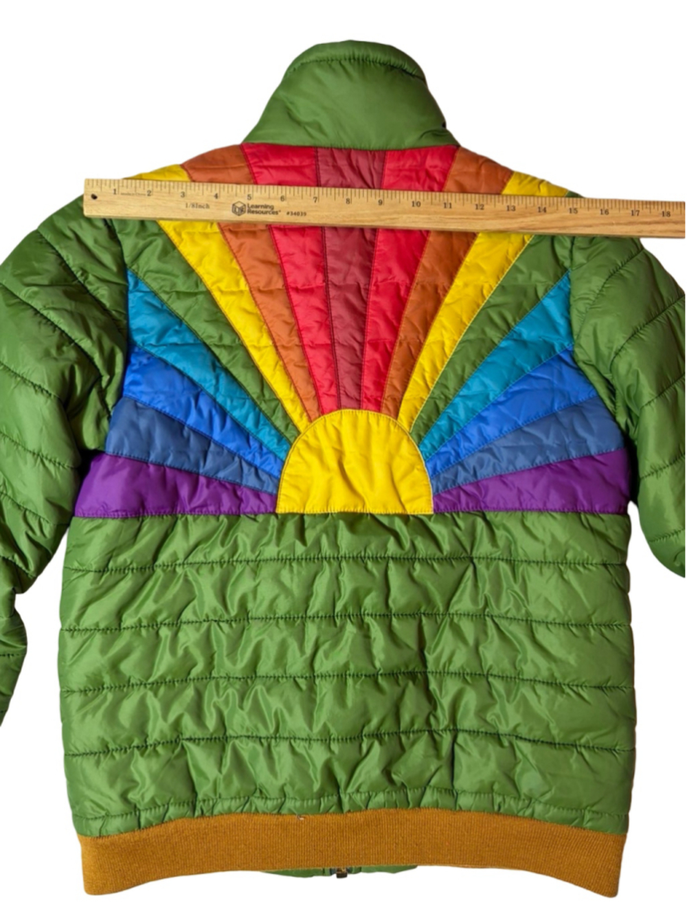 Aviator Nation Sunburst Apres Puffer Jacket Garden Green Unisex Small $875 - Picture 12 of 12